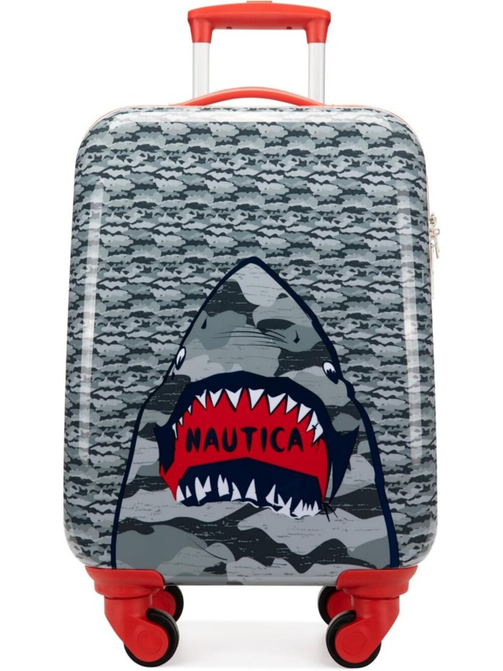 Kids 18" Hardside Carry-On Suitcase with Spinner Wheels, Shark Design, Travel